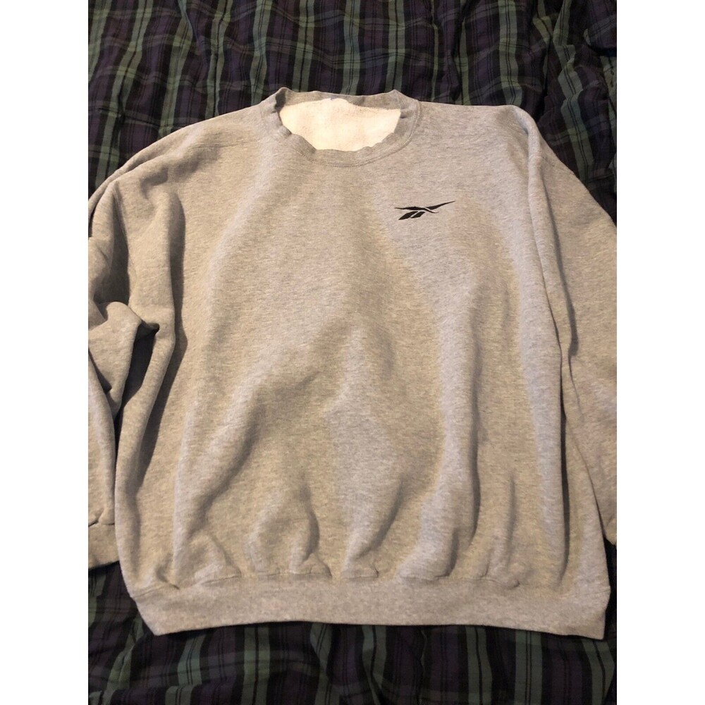 Vintage Reebook Sweeatshirt Gray XL No Tag Very Good Cond.